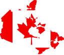 The Flag of Canada Map