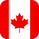 The Flag of Canada Rounded Square