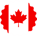 The Flag of Canada Scallop Circle