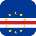 The Flag of Cape Verde Rounded Square