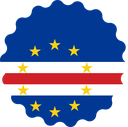 The Flag of Cape Verde Scallop Circle