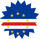 The Flag of Cape Verde Star Burst