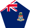The Flag of Cayman Islands Pentagon