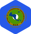 The Flag of Central American Integration System Rounded Hexagon