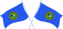 The Flag of Central American Integration System Crossed Flags