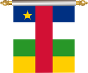 The Flag of Central African Republic Hanging Banner IV
