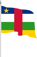 The Flag of Central African Republic Pole Flag II