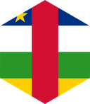 The Flag of Central African Republic Hexagon II