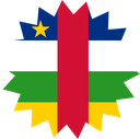 The Flag of Central African Republic Star Burst