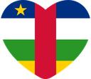 The Flag of Central African Republic Heart