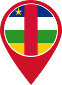 The Flag of Central African Republic Map Pin