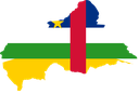 The Flag of Central African Republic Map