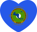 The Flag of Central American Integration System Heart