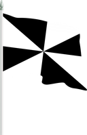 The Flag of Ceuta Pole Flag II