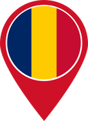 The Flag of Chad Map Pin