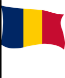The Flag of Chad Pole Flag III