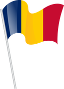 The Flag of Chad Pole Flag I