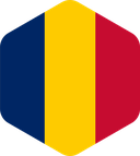 The Flag of Chad Rounded Hexagon