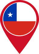 The Flag of Chile Map Pin