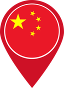 The Flag of China Map Pin