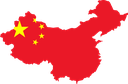 The Flag of China Map