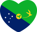 The Flag of Christmas Island Heart