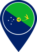 The Flag of Christmas Island Map Pin