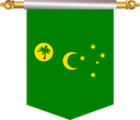 The Flag of Cocos (Keeling) Islands Hanging Banner III
