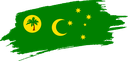 The Flag of Cocos (Keeling) Islands Brushed