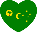 The Flag of Cocos (Keeling) Islands Heart