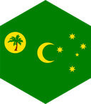 The Flag of Cocos (Keeling) Islands Hexagon II