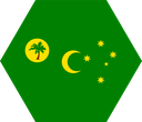 The Flag of Cocos (Keeling) Islands Hexagon I