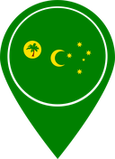 The Flag of Cocos (Keeling) Islands Map Pin