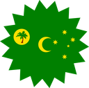 The Flag of Cocos (Keeling) Islands Star Burst