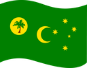 The Flag of Cocos (Keeling) Islands Wavy I