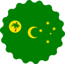 The Flag of Cocos (Keeling) Islands Scallop Circle