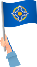 The Flag of Collective Security Treaty Organization (CSTO) Crossed Flags