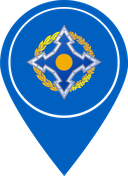 The Flag of Collective Security Treaty Organization (CSTO) Map Pin