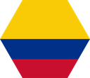 The Flag of Colombia Hexagon I