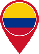 The Flag of Colombia Map Pin