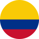 The Flag of Colombia Round