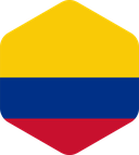 The Flag of Colombia Rounded Hexagon