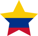 The Flag of Colombia Star