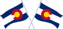 The Flag of Colorado Crossed Flags