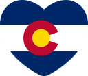 The Flag of Colorado Heart