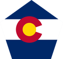 The Flag of Colorado Pentagon