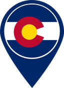 The Flag of Colorado Map Pin