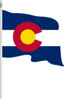 The Flag of Colorado Pole Flag II