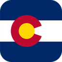 The Flag of Colorado Rounded Square