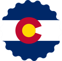 The Flag of Colorado Scallop Circle